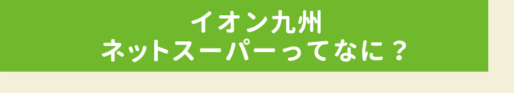 イオン九州ネットスーパーってなに？