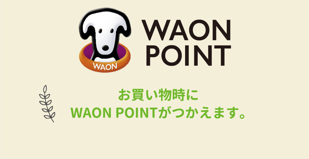 お買物にWAON POINTが使えます